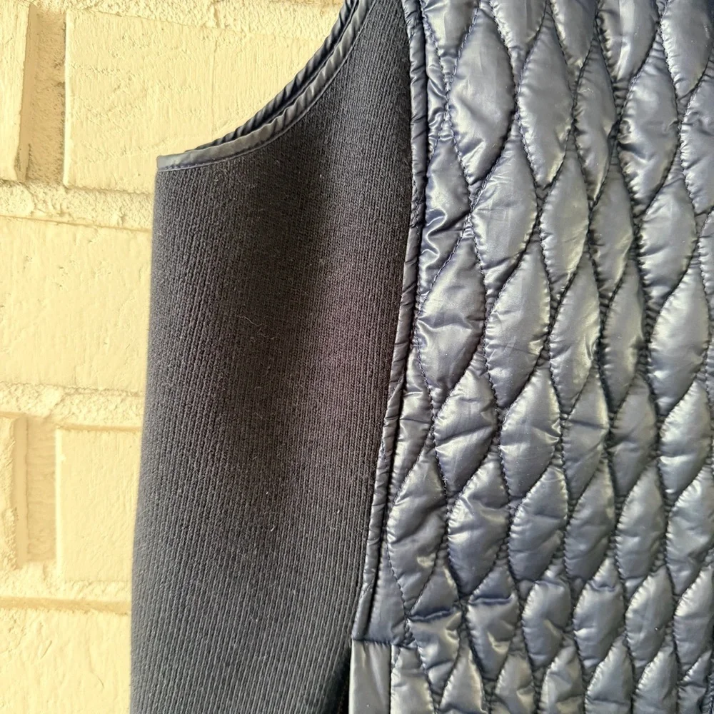 Talbots Diamond Quilted Vest Navy Blue‎